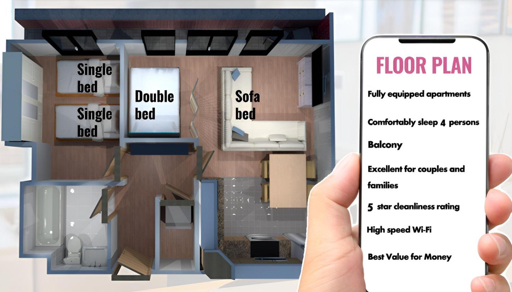Sidemersey Livings- Convenient And Central 2-Bedroom Haven In L1 Liverpool Luaran gambar